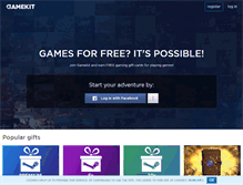 Tablet Screenshot of gamekit.com